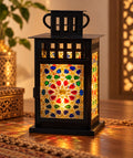 Moroccan Mosaic Lantern – Handcrafted Decorative Light