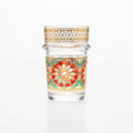 Hand-Painted cups Moroccan Zellij Tea Glass with Gold Filigree Rim