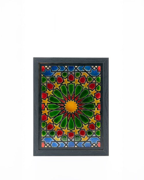 Wall Decor Framed Moroccan art with led Light Zellij 2