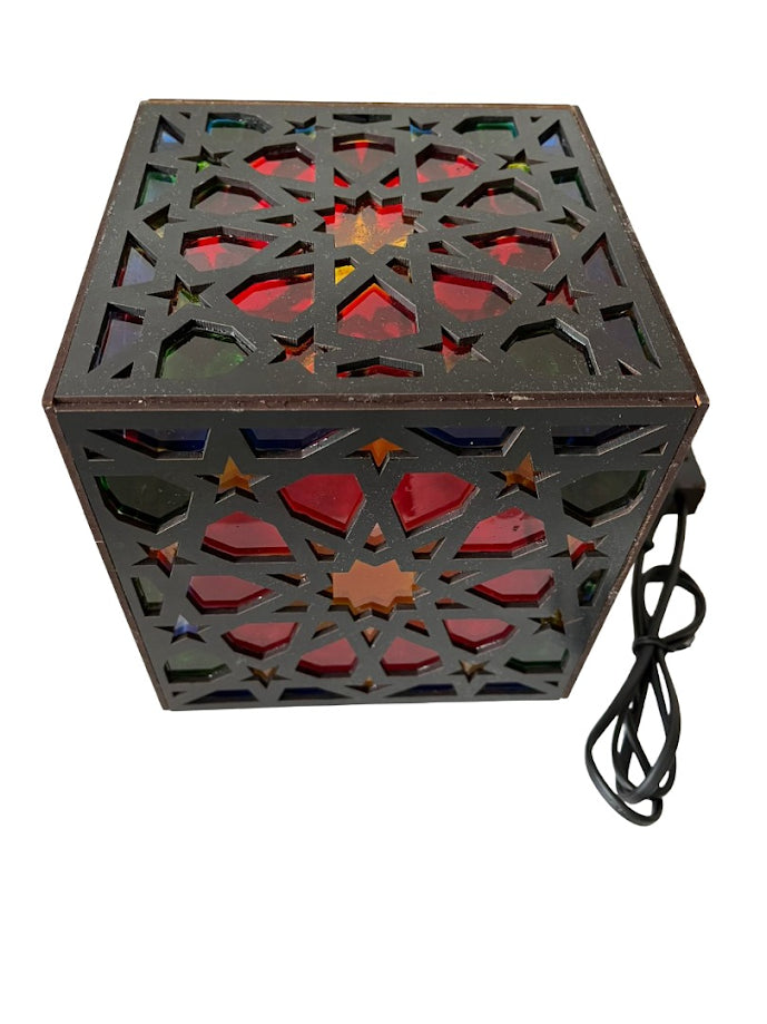 Lampshade Moroccan art with led Light