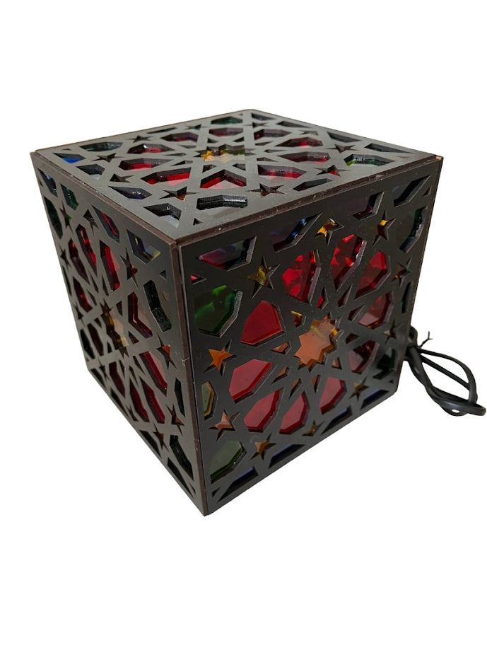 Lampshade Moroccan art with led Light