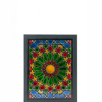 Wall Decor Framed Moroccan art with led Light Zellij 2